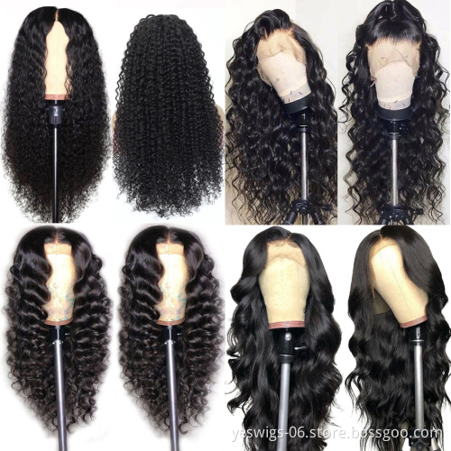 Cheap Lace Frontal Wig Yeswigs Raw Brazilian Virgin Cuticle Aligned Natural Human Hair HD Full Lace Front Wigs For Black Women